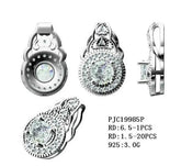 Sterling Silver Semi Mount Pendant Setting Round RD 6.5mm - Syzjewelry